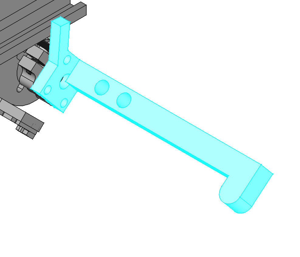 fixed gripper mounted on hub cad