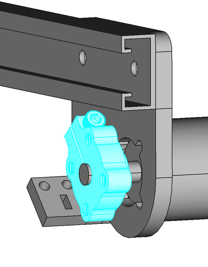 Hub on J3 motor shaft CAD