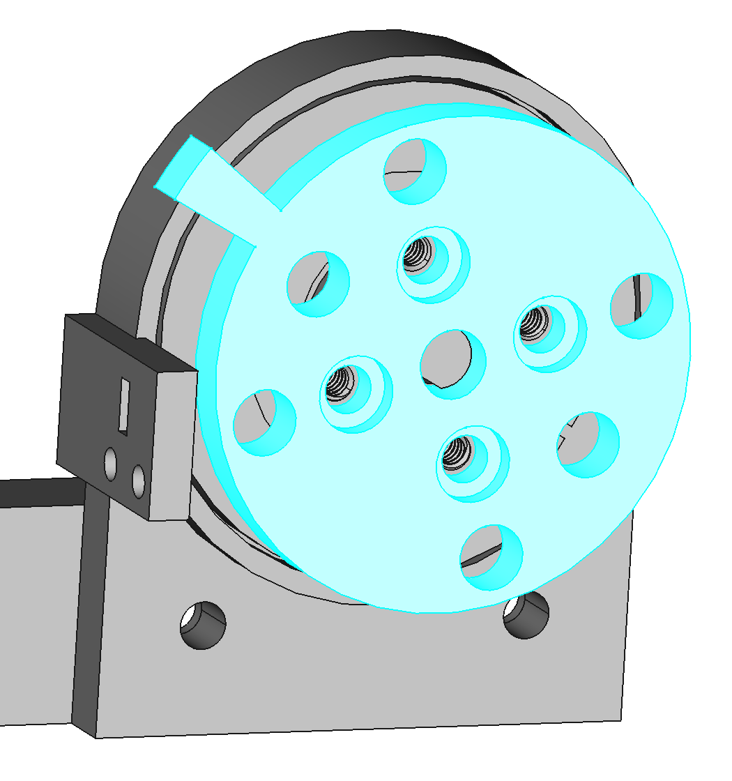 plate j2 mounted to the hub