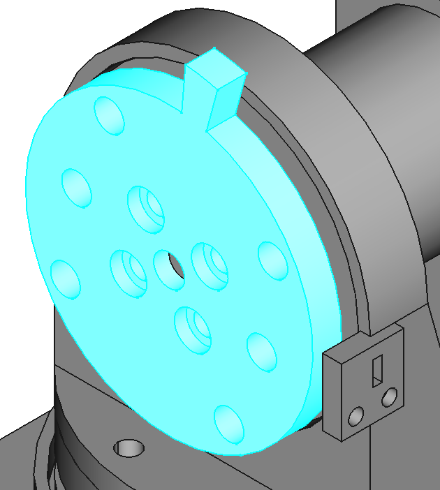 plate j1 mounted to the hub