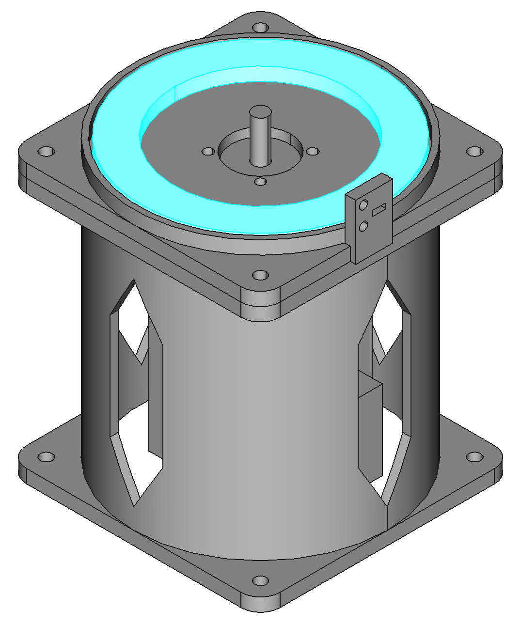 thrust bearing in base j0 CAD
