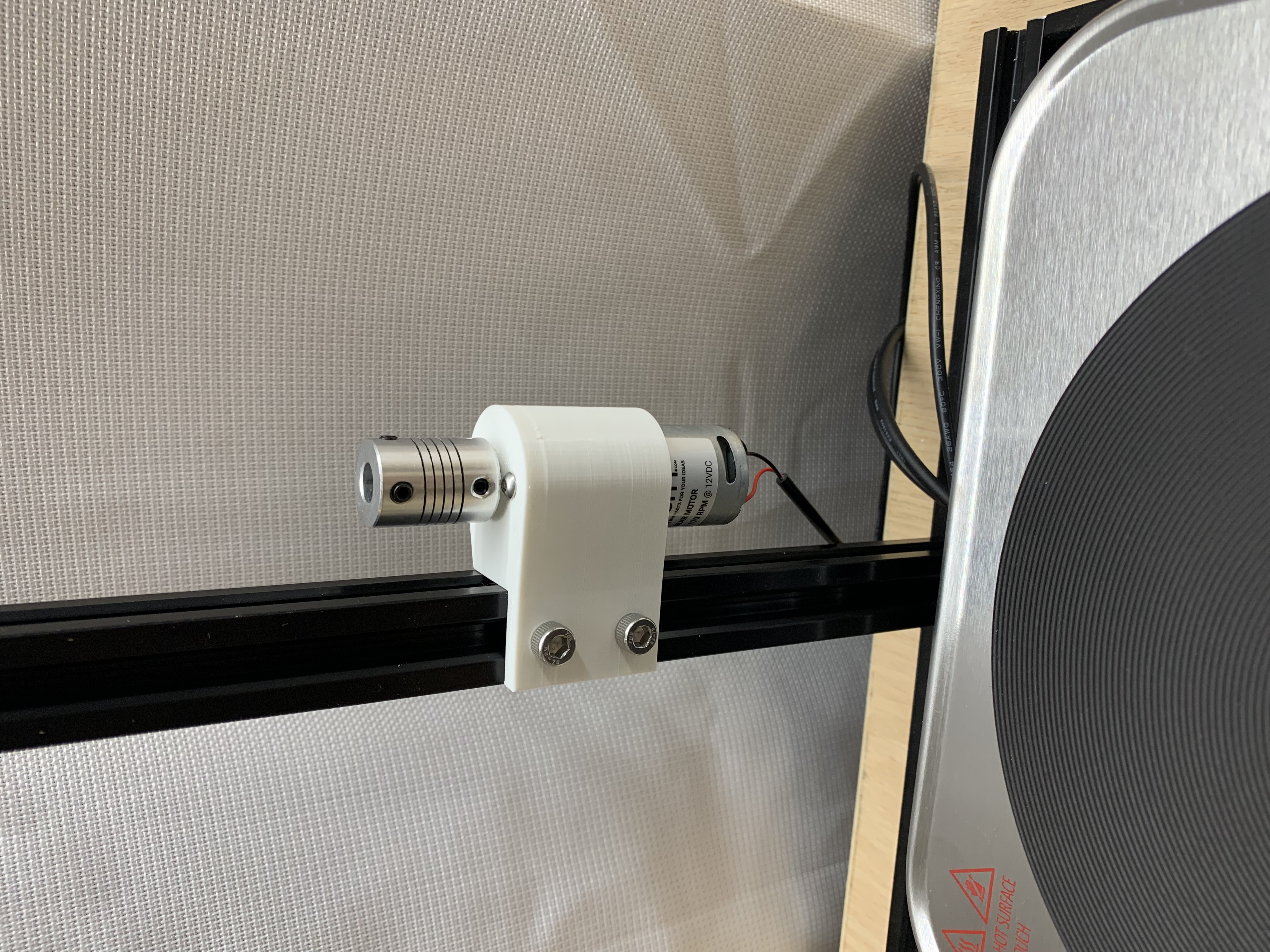 motor bracket on frame